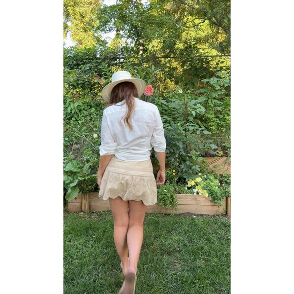 90s Pintuck Embroidered Cotton Blouse - Picture 7 of 8